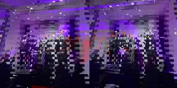 Competition Finalists on stage 