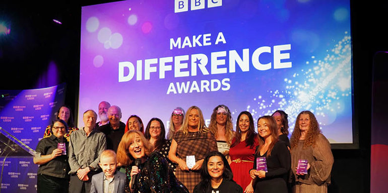 MAD Awards 2026 winners with BBC Radio Leeds' Gayle Lofthouse
