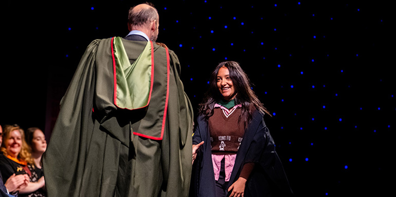 Lily Fontaine receiving Leeds Conservatoire Fellowship