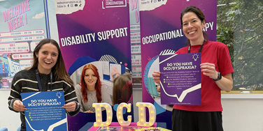 Occupational therapists Josie Holding and Clare Copley at Leeds Conservatoire